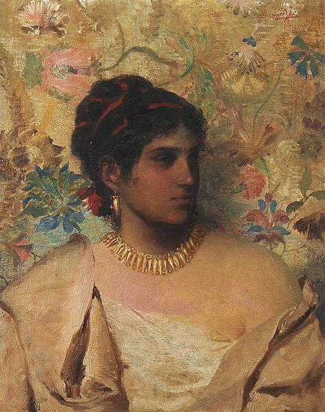 Henryk Siemiradzki Gypsy woman Spain oil painting art